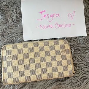 Authentic Louis Vuitton Damier Azur Zippy Organizer Wallet